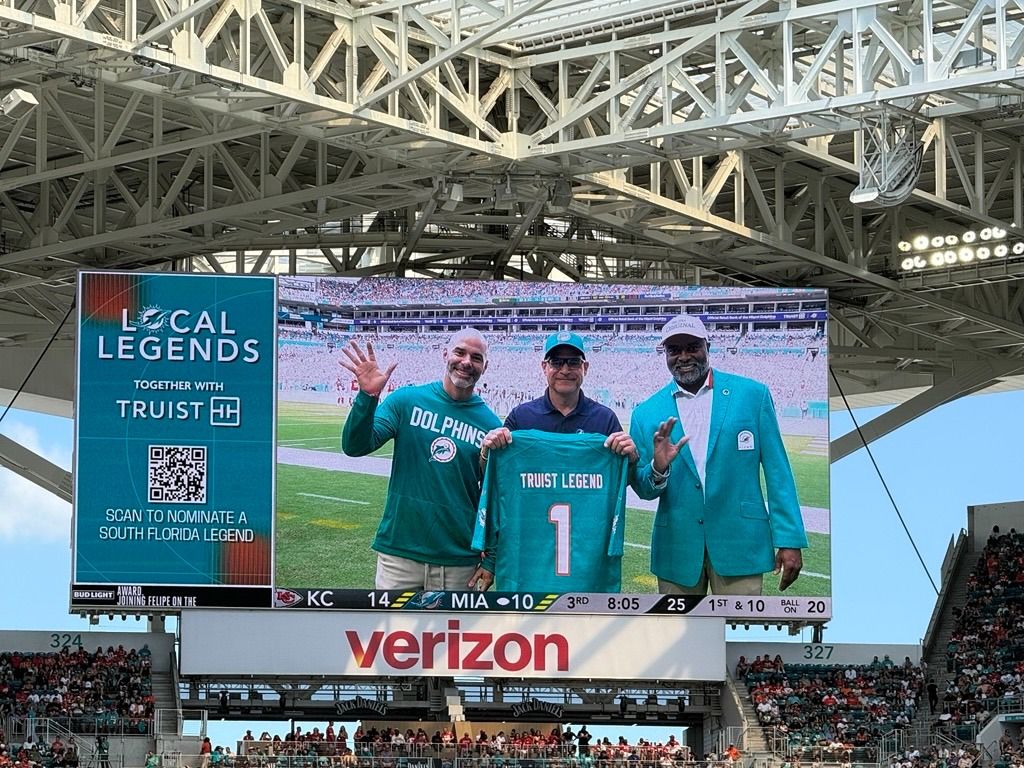 Miami Dolphins and Truist Name Hispanic Unity of Florida President & CEO Felipe Pinzón a “Local Legend”